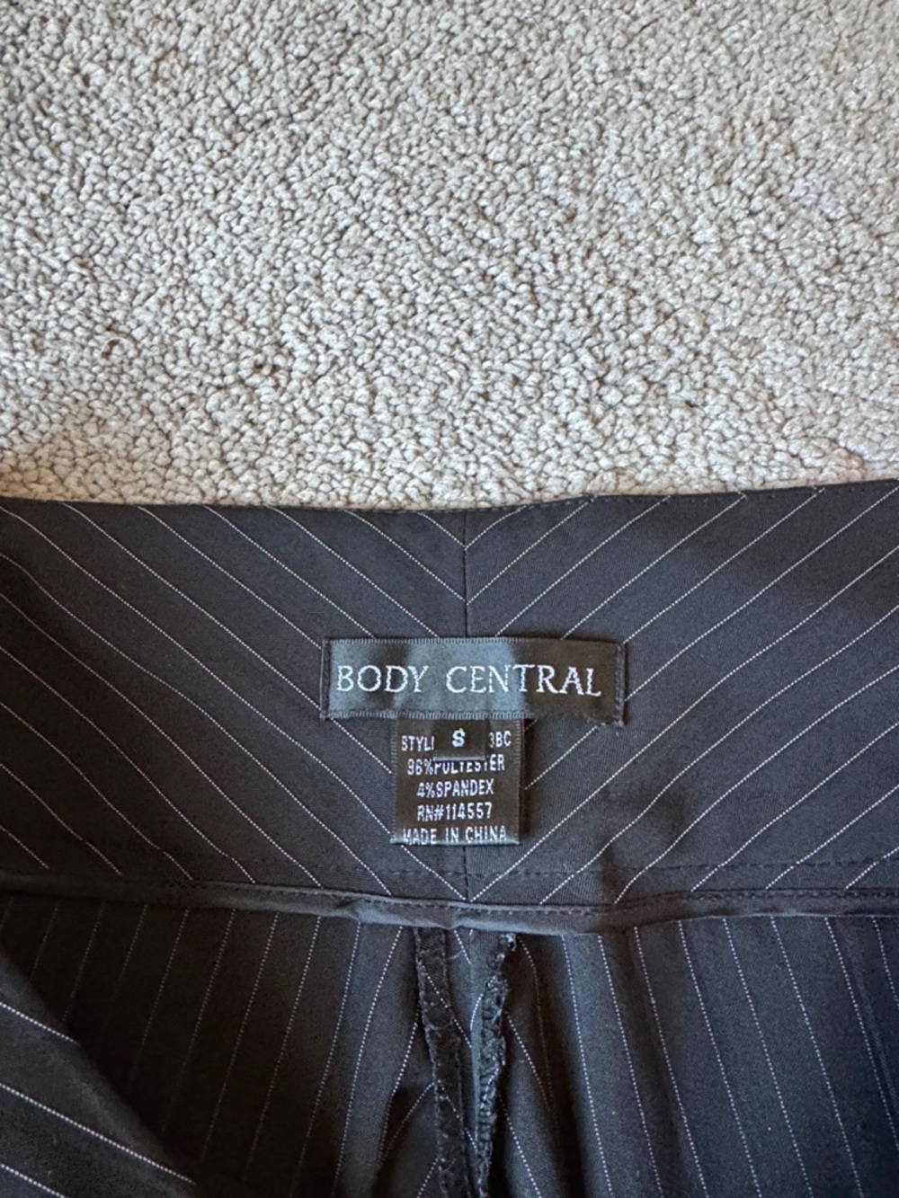 Body Central Pinstripe Blazer Pants Suit Set Black SIZE S Career Chic - Picture 8 of 9